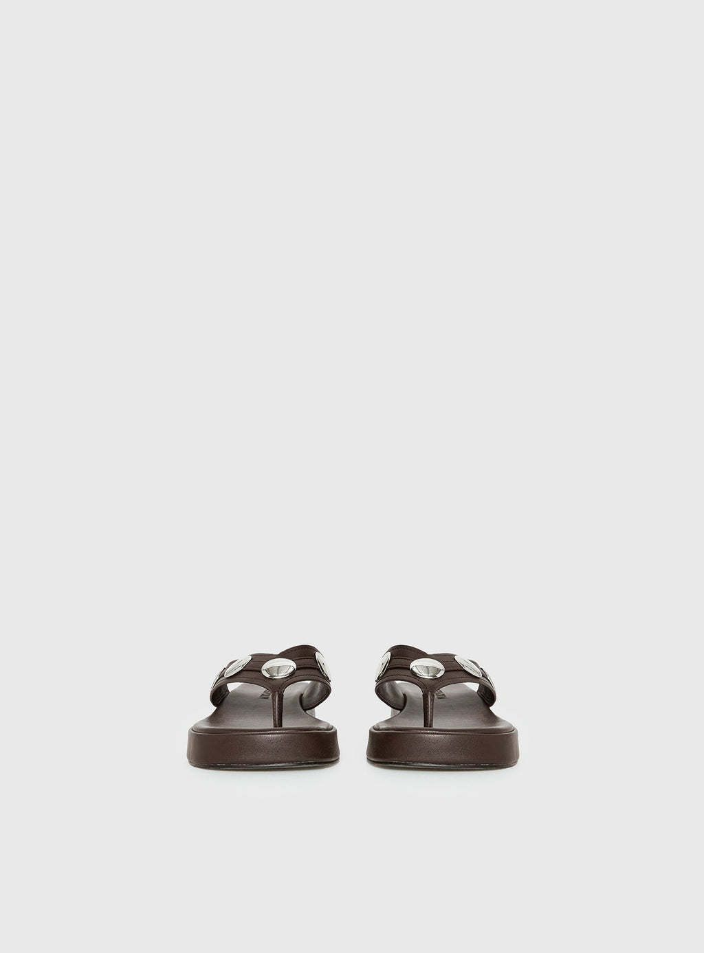 Paislee Stud Detail Sandals Brown
