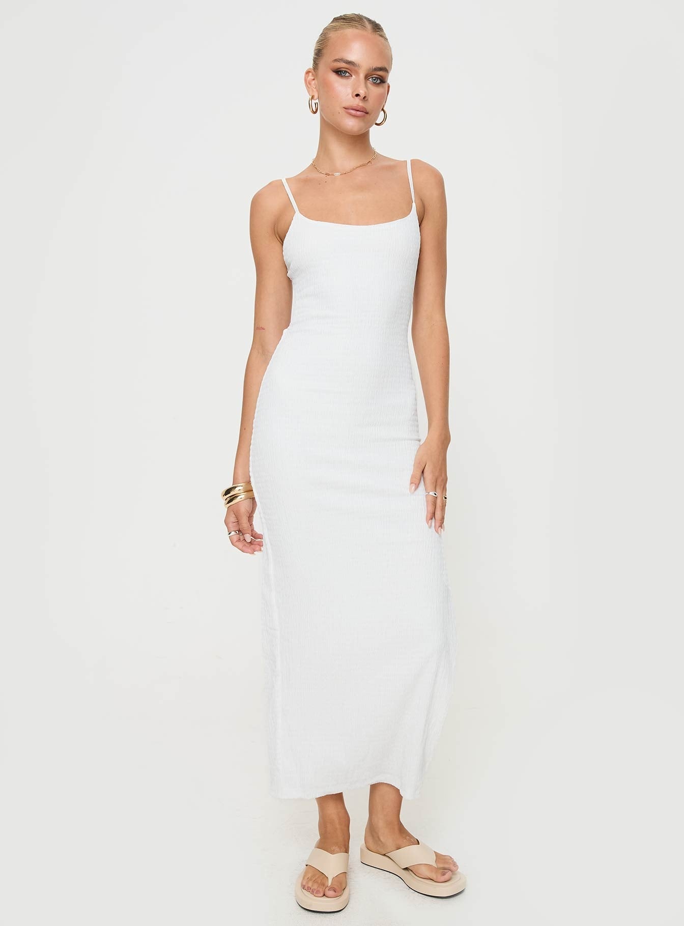 Elestria Maxi Dress White Tall