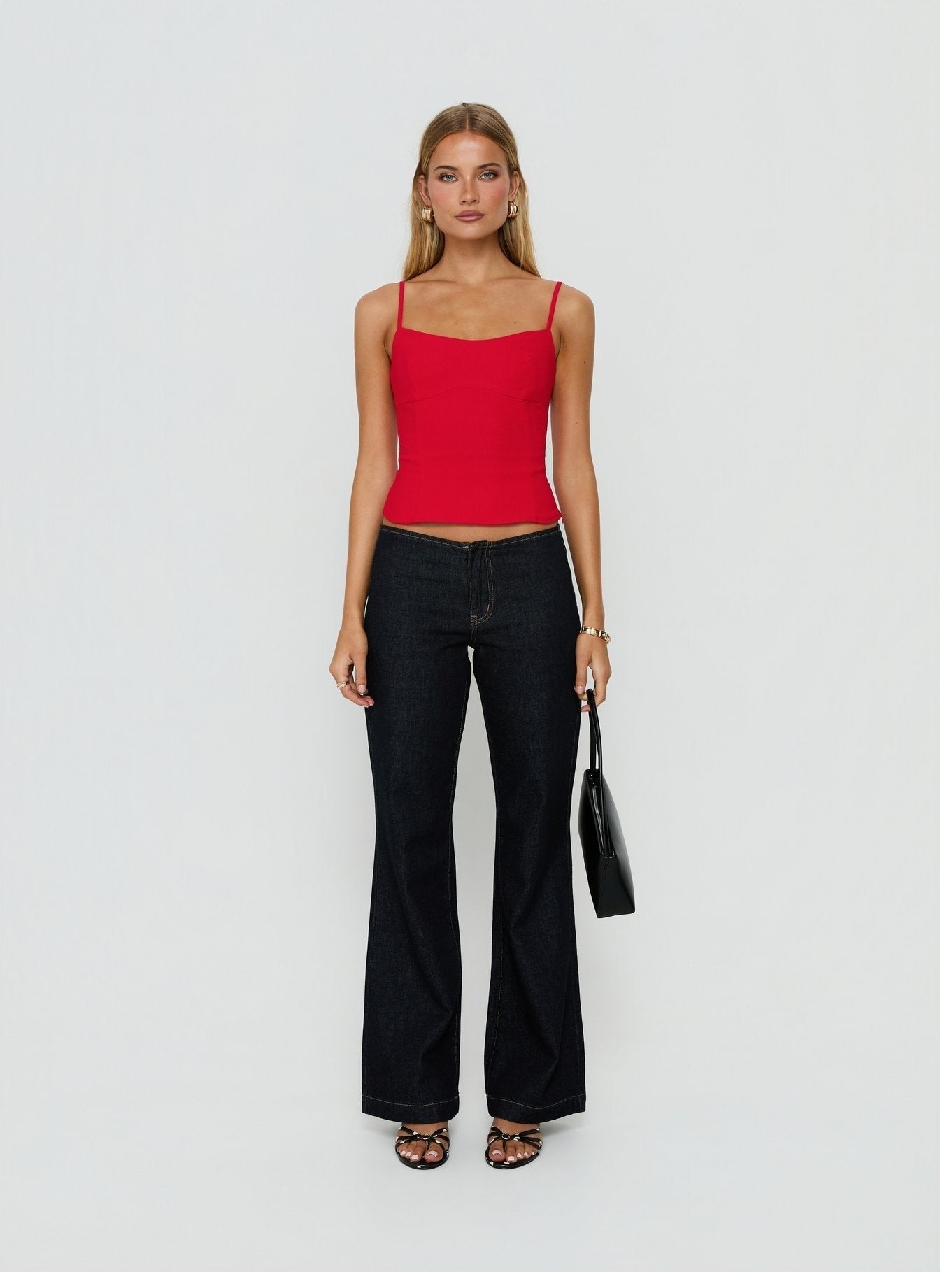 Elanah Structured Cami Top Red