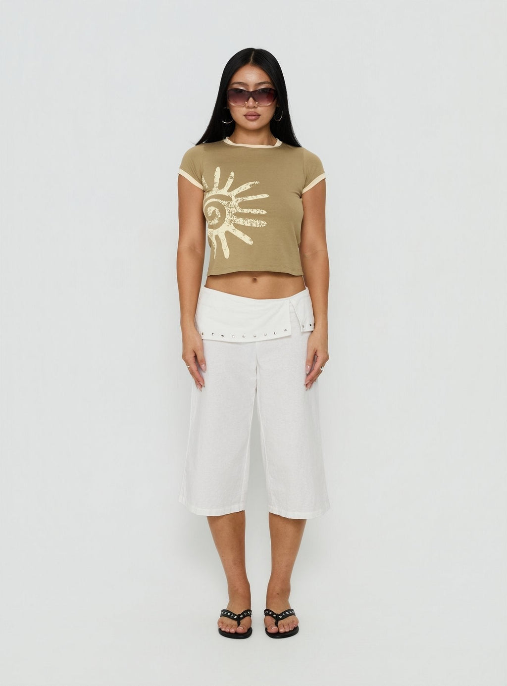 Sutin Tee Khaki Buttermilk Shell