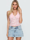 Kathline Halter Top Pink Floral