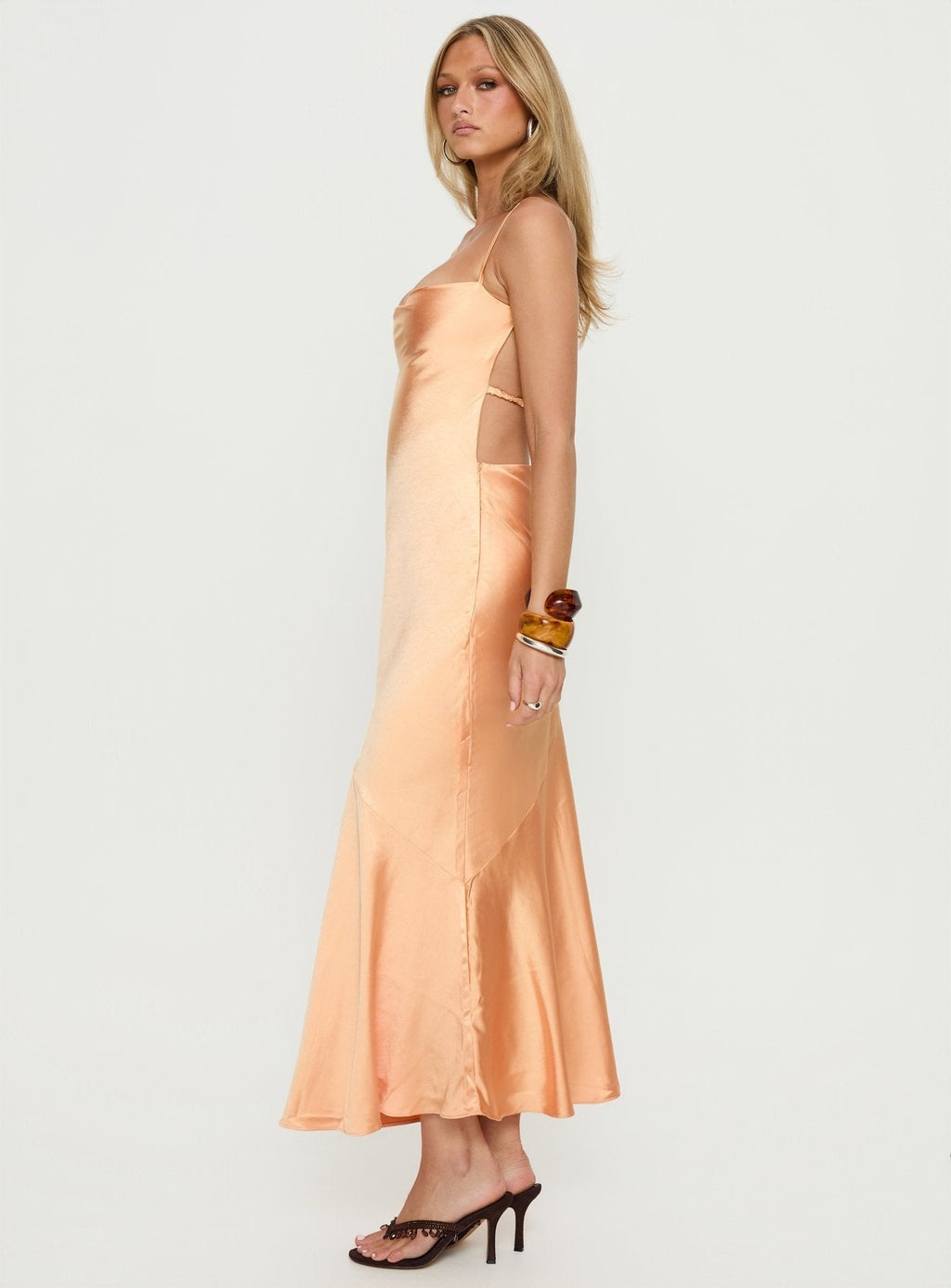 Alidia Cowl Neck Maxi Dress Sorbet