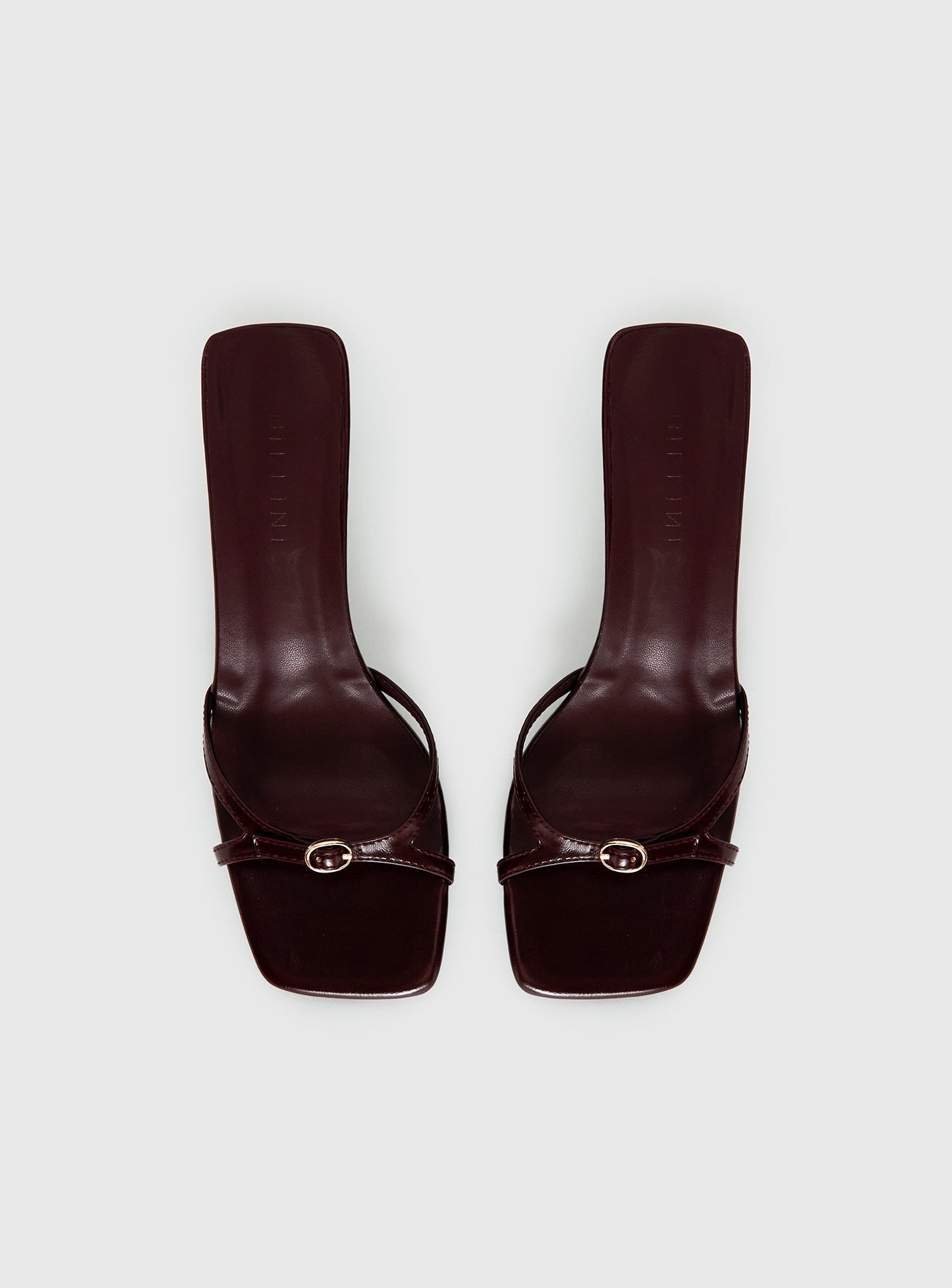 Billini Tesni Buckle Detail Heels Berry Shine