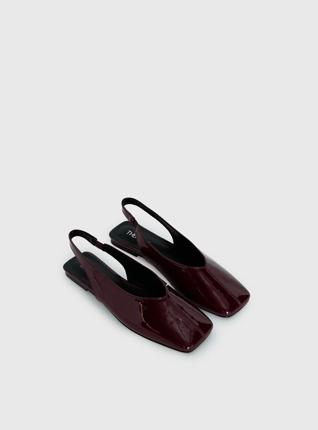 Therapy Graze Patent Square Toe Flats Red