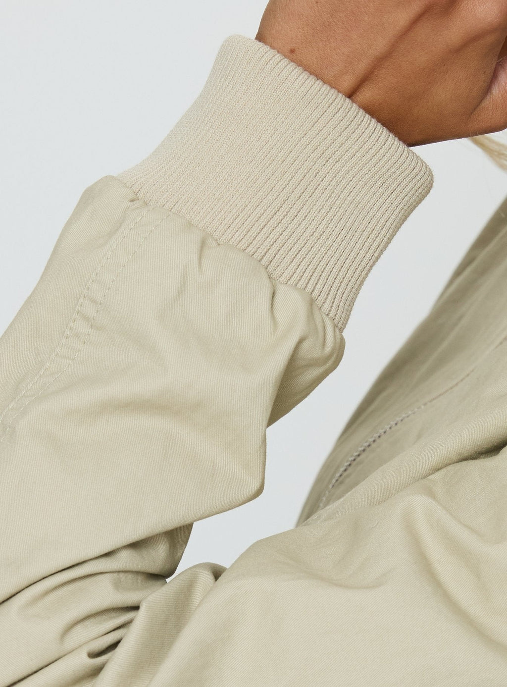 Arwyn Fitted Bomber Jacket Taupe