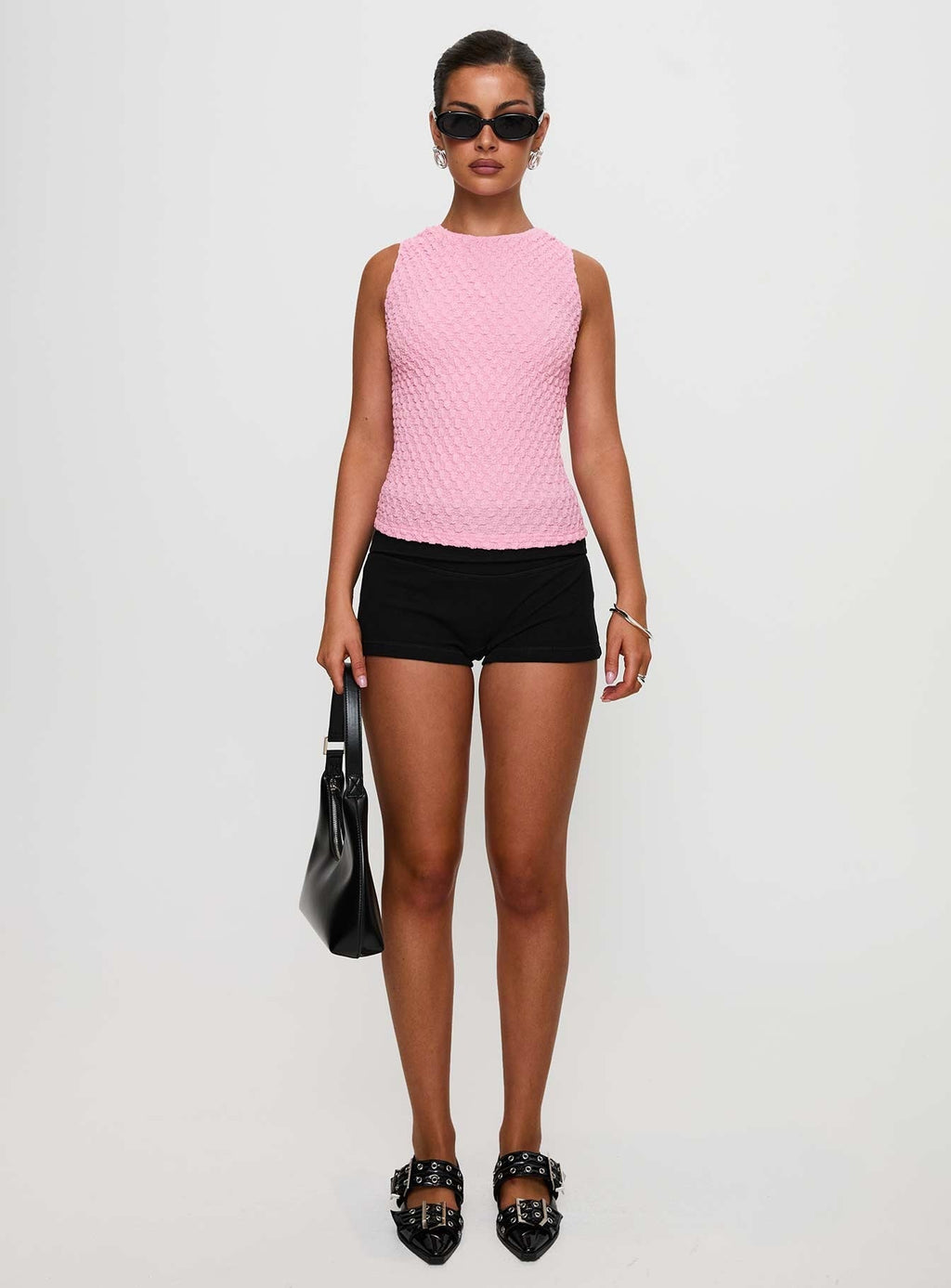 Goodnight And Go Textured Top Pink