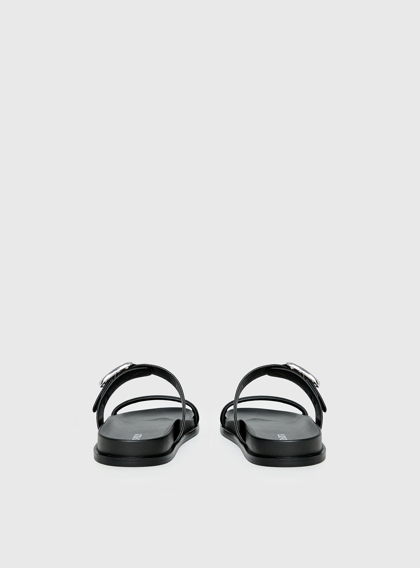 Worth It Buckle Detail Sandals Black
