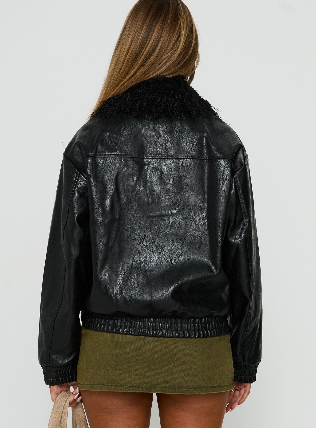 Humankind Faux Fur Jacket Black