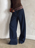 Darla Low Rise Straight Leg Jean Dark Blue Wash