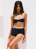 Heida Micro Swim Shorts Navy / Yellow