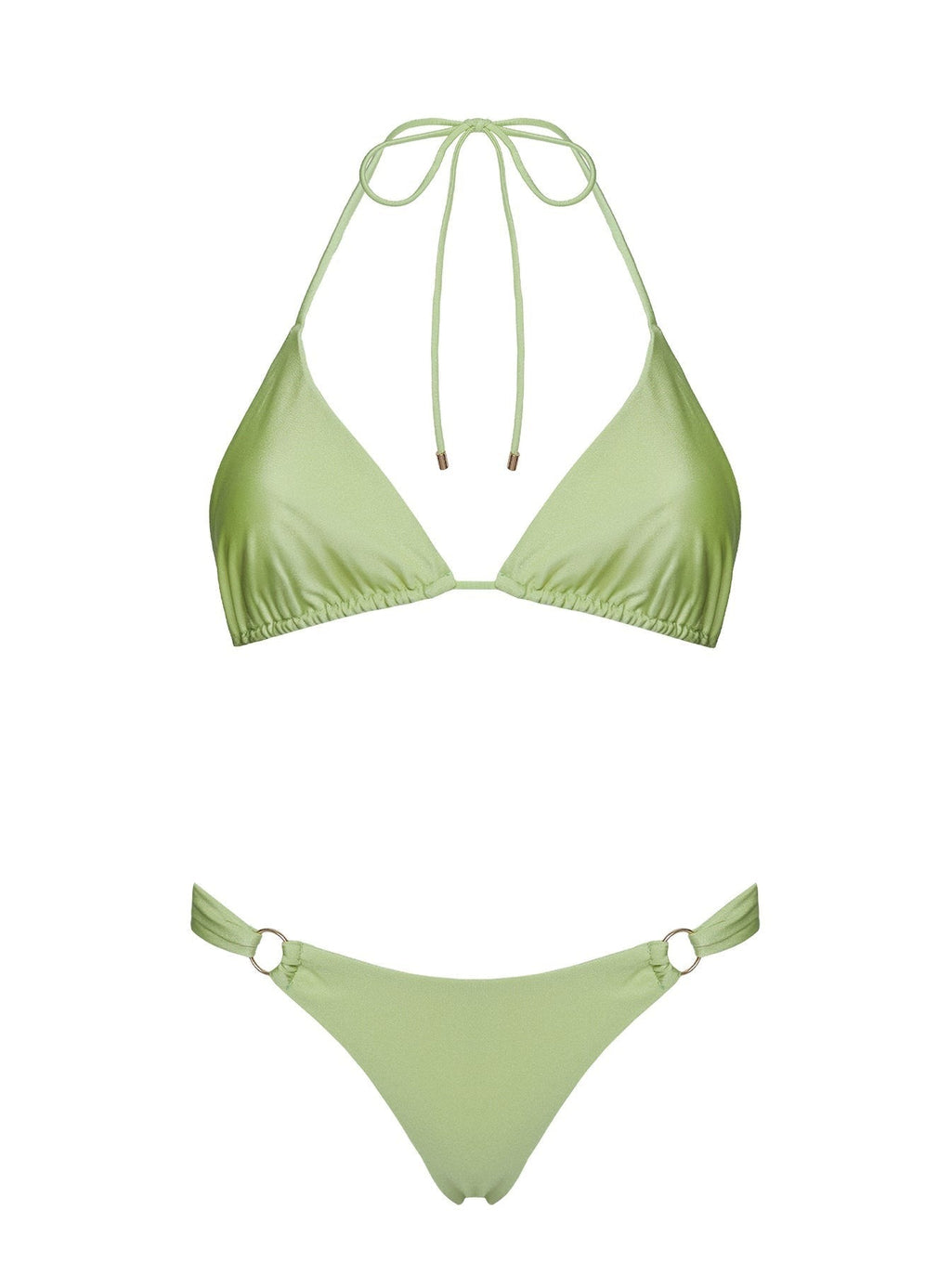 Nevaeh Shine Triangle Bikini Top Kiwi