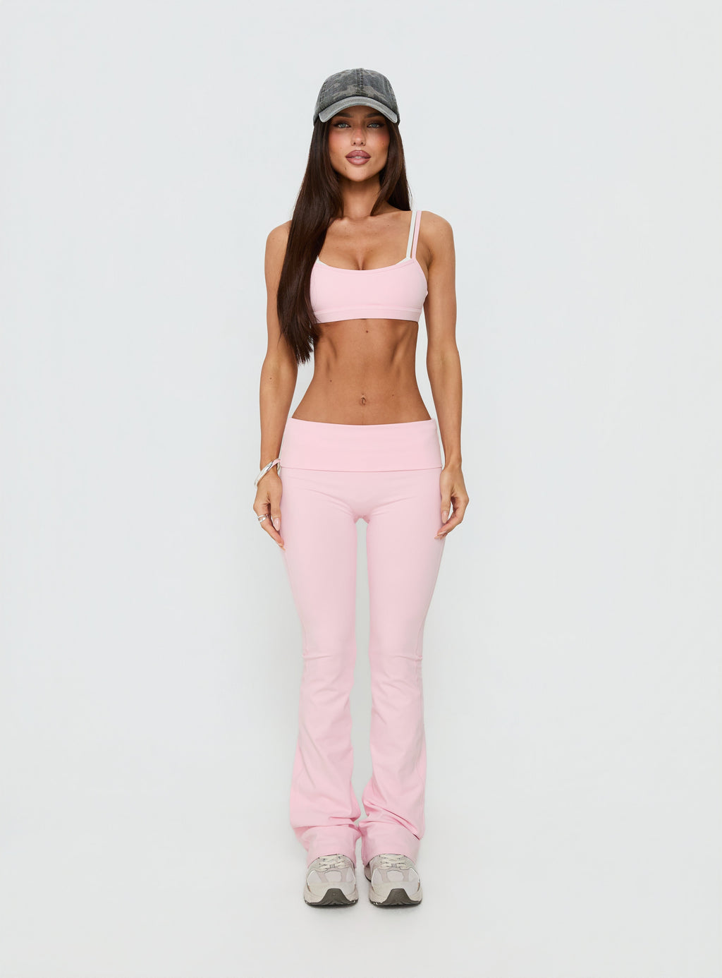 Exhilarate Layered Crop Top Pink / White