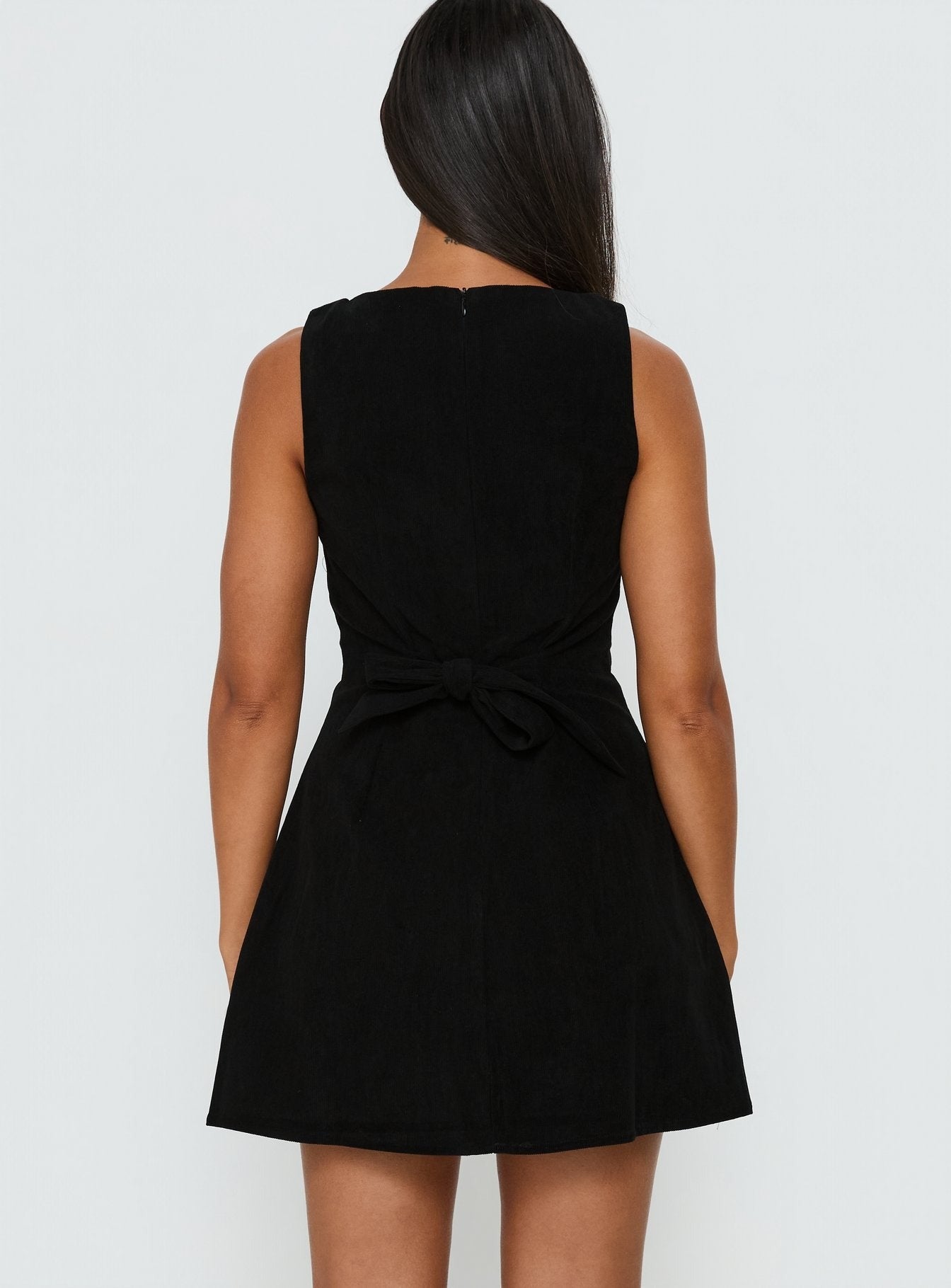Alfalfa Corduroy Mini Dress Black
