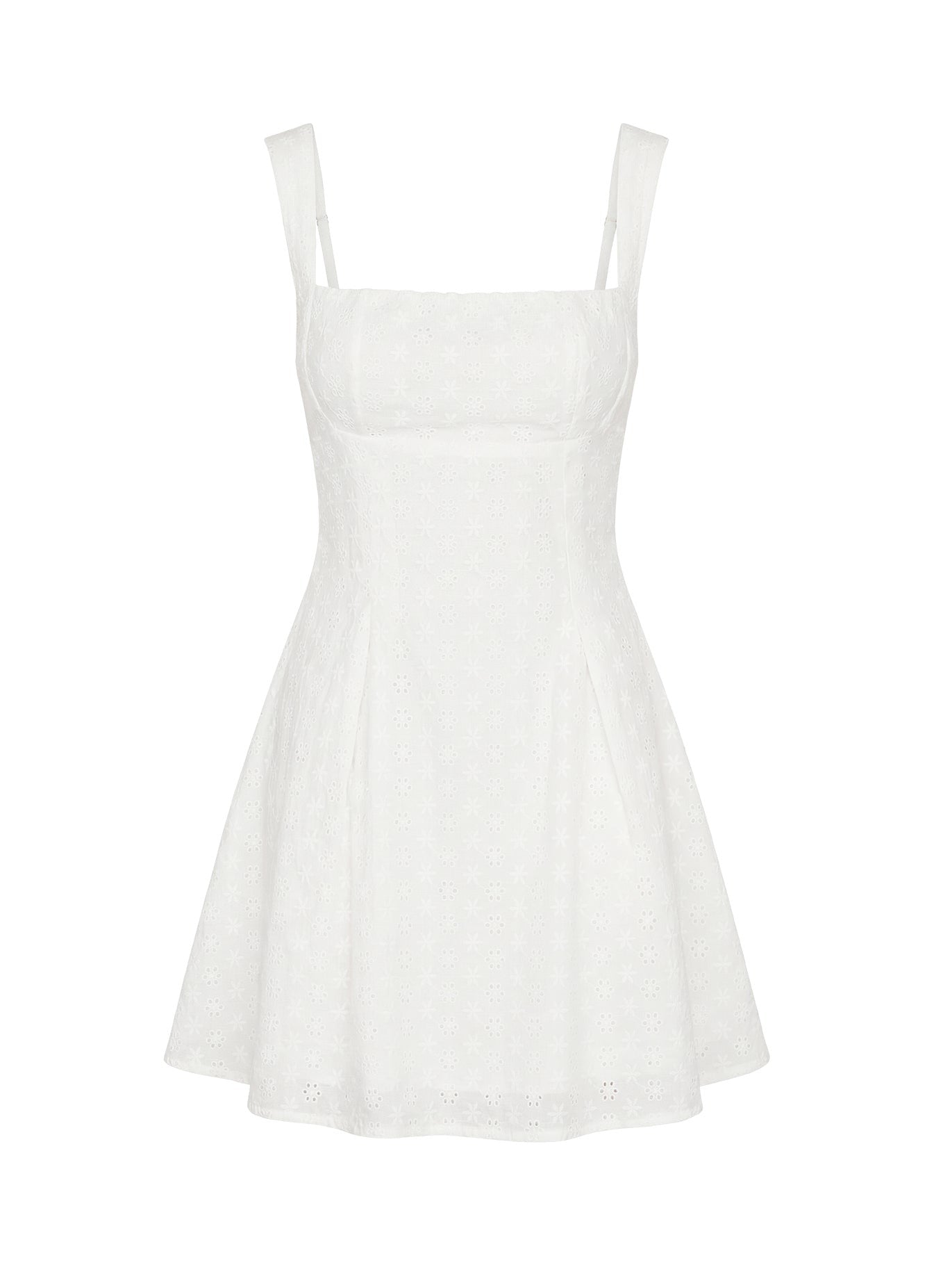 Xanthus Embroidered Mini Dress White