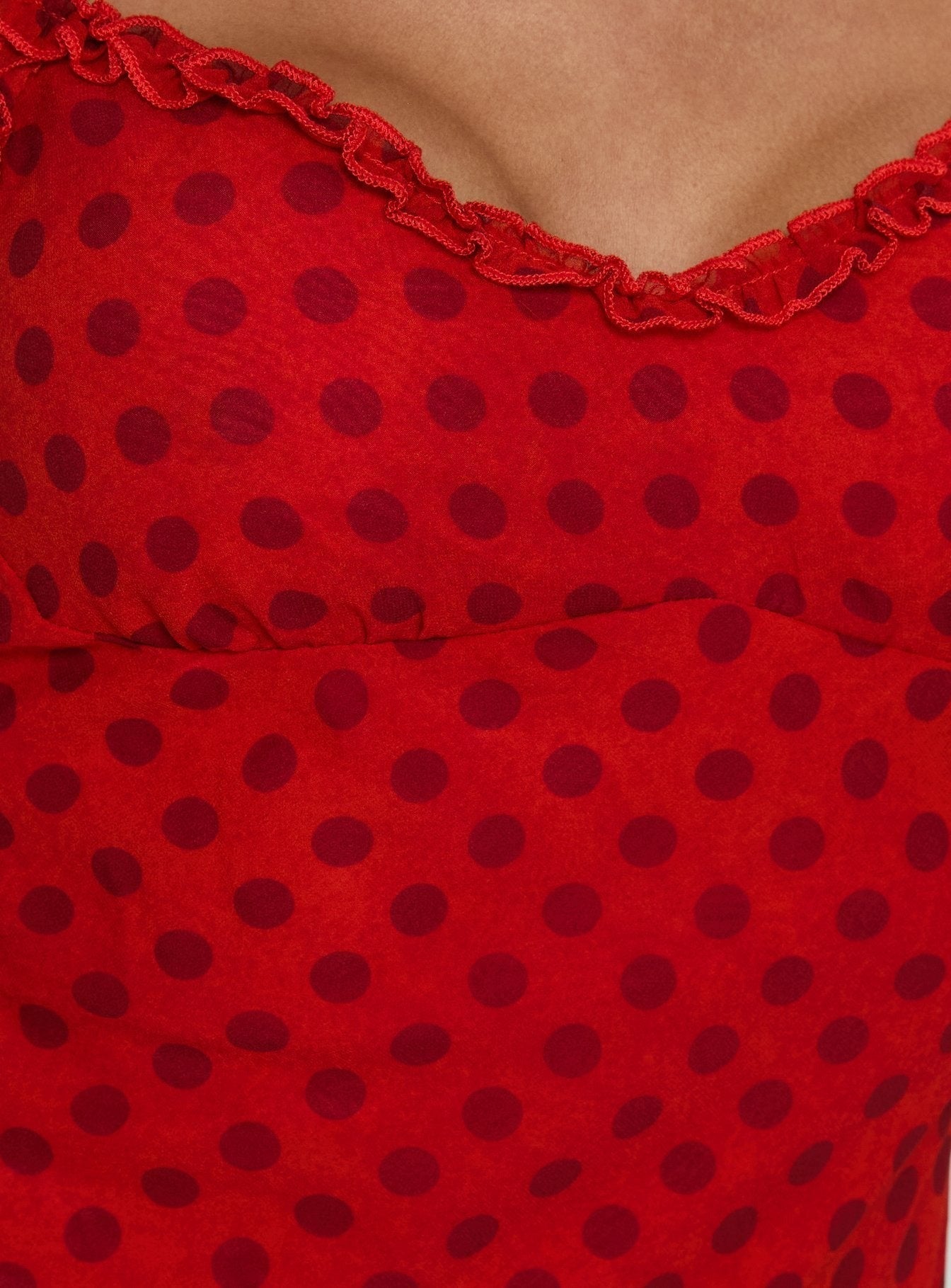 Kahla Frill Romper Red Polka Dot