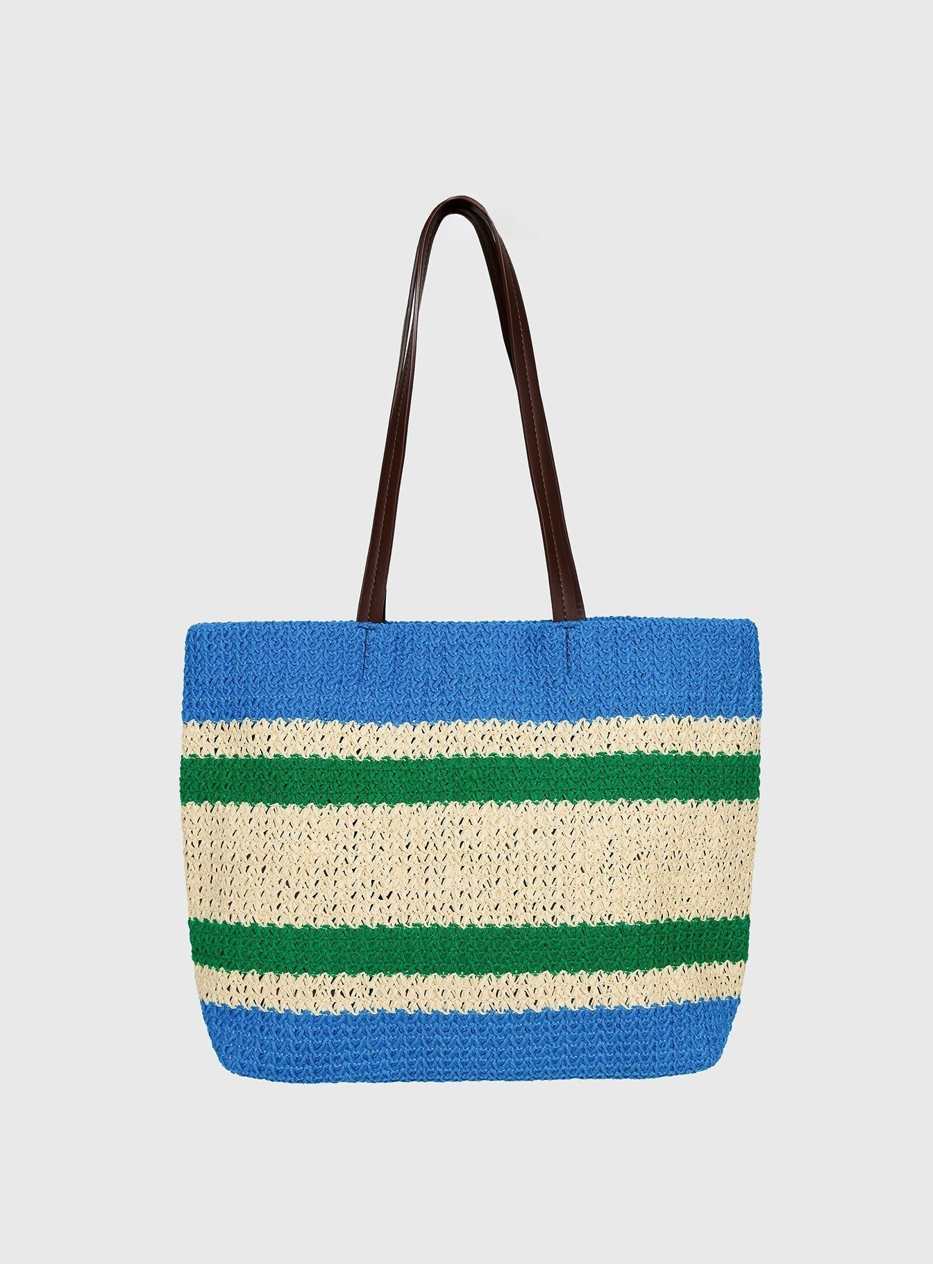 Encanto Tote Bag Blue / Green Stripe