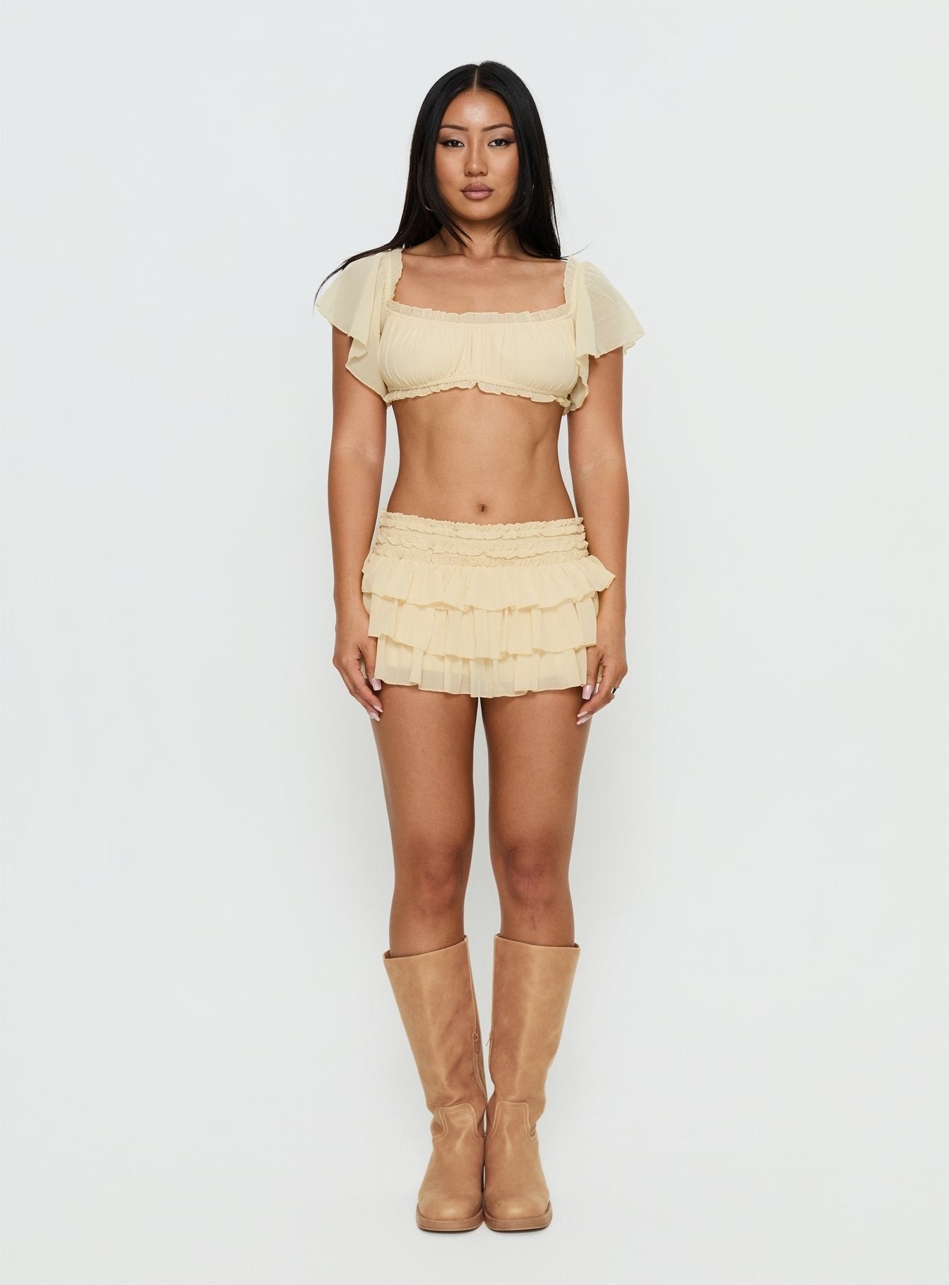 Iluminada Frill Skort Yellow