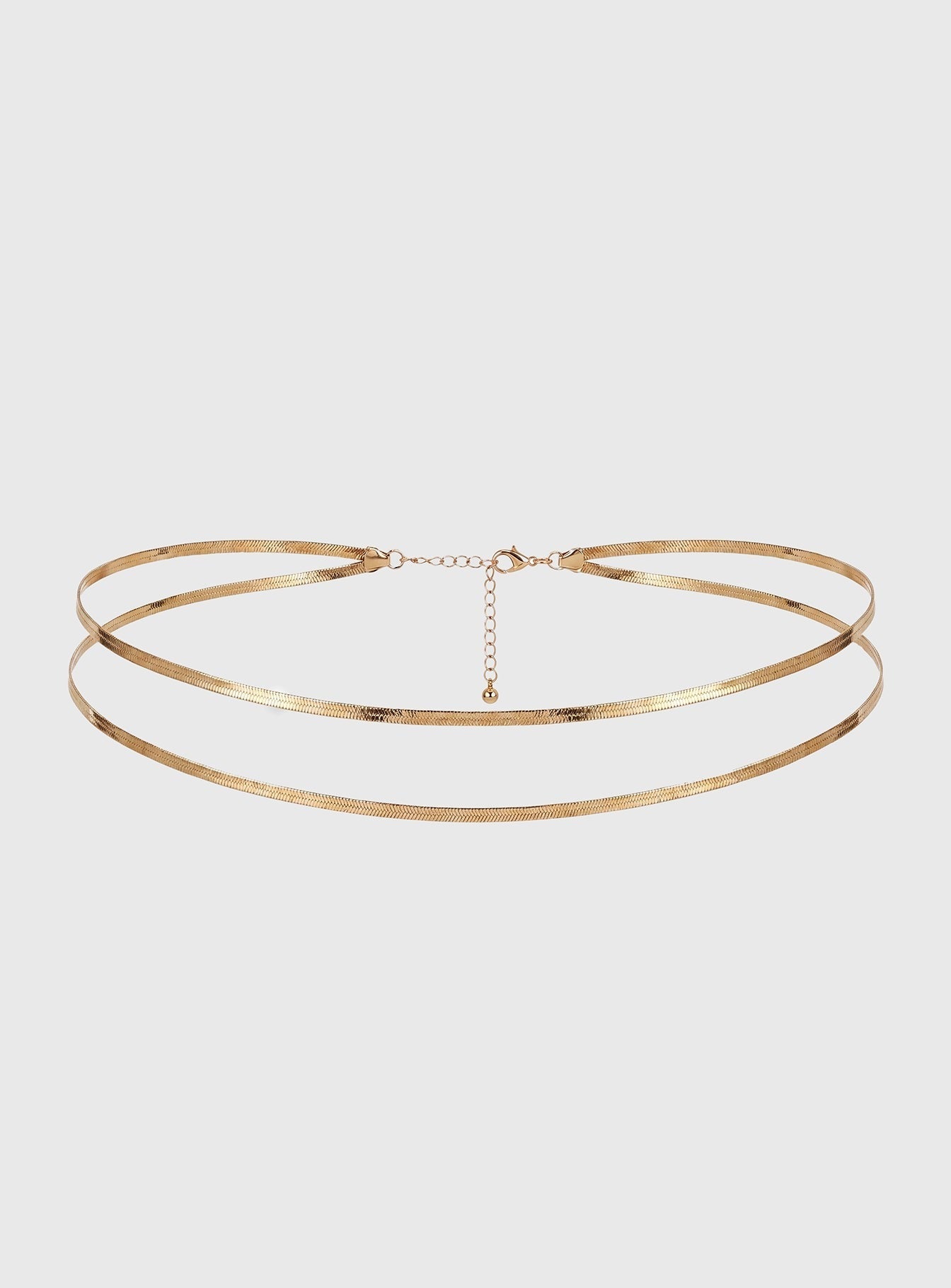 Clariel Layered Snake Chain Belt Gold