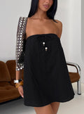 Isafelia Strapless Romper Black
