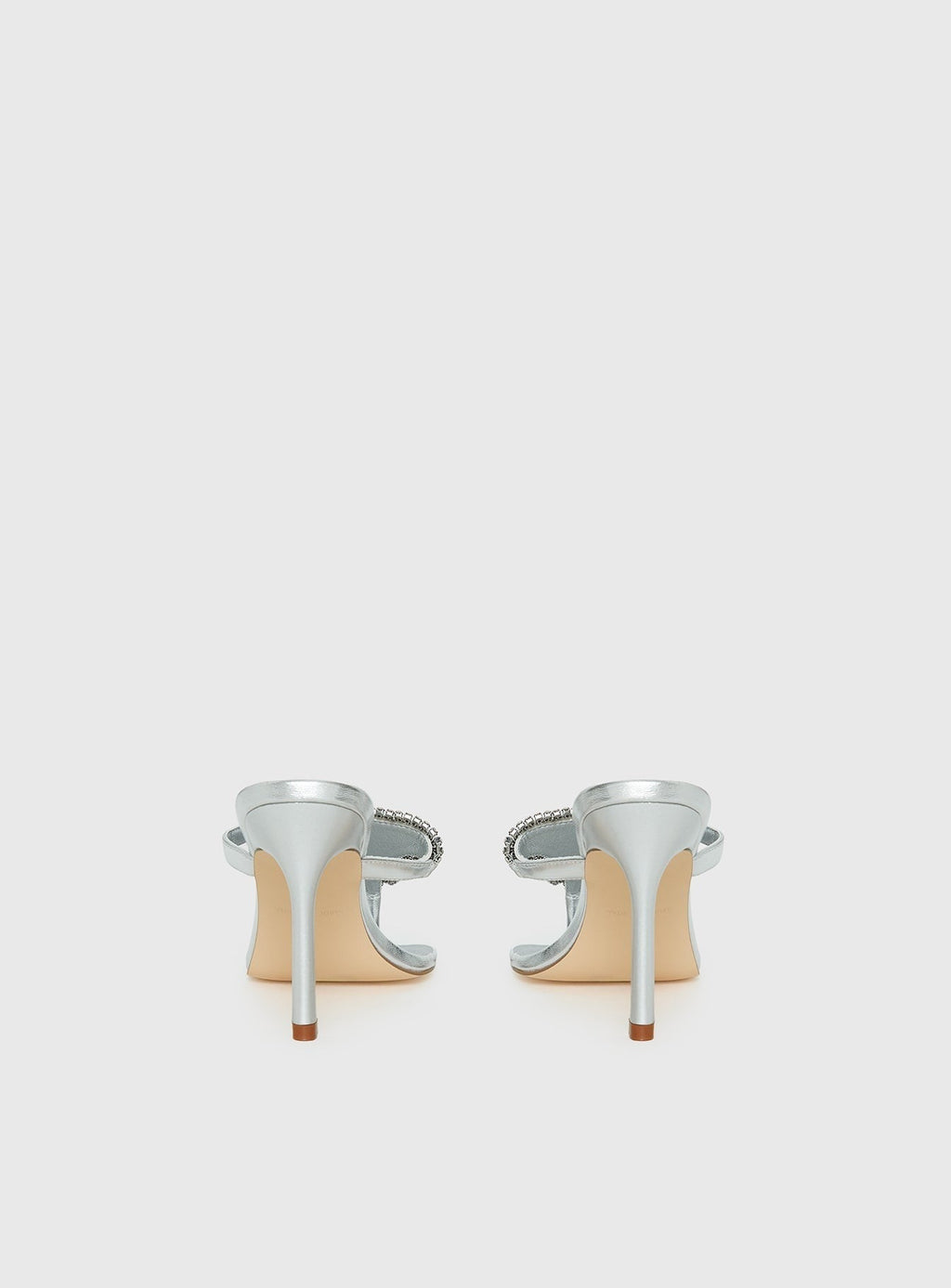 Miss You More Glitter Mesh Heels Silver
