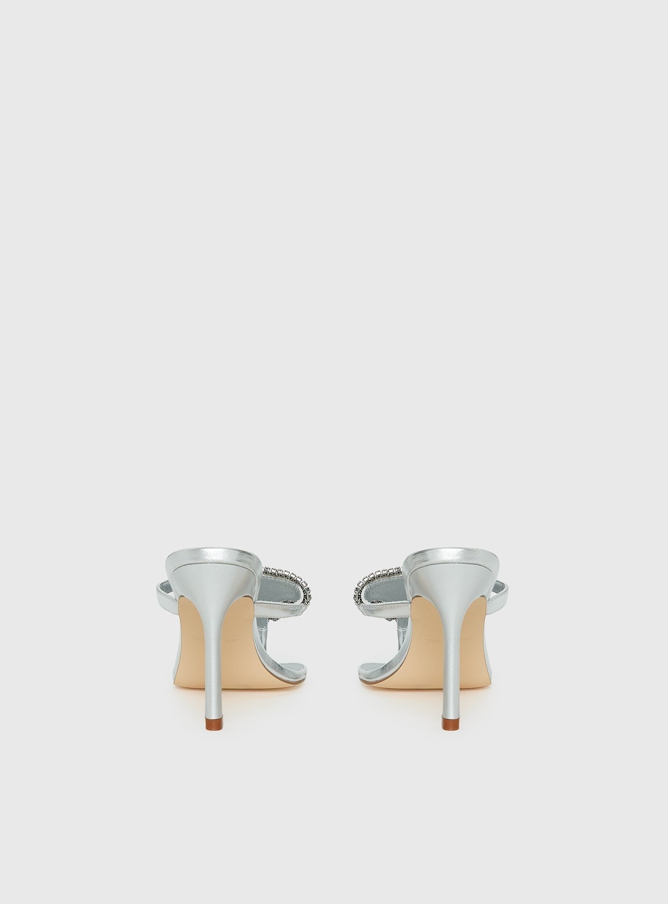 Miss You More Glitter Mesh Heels Silver