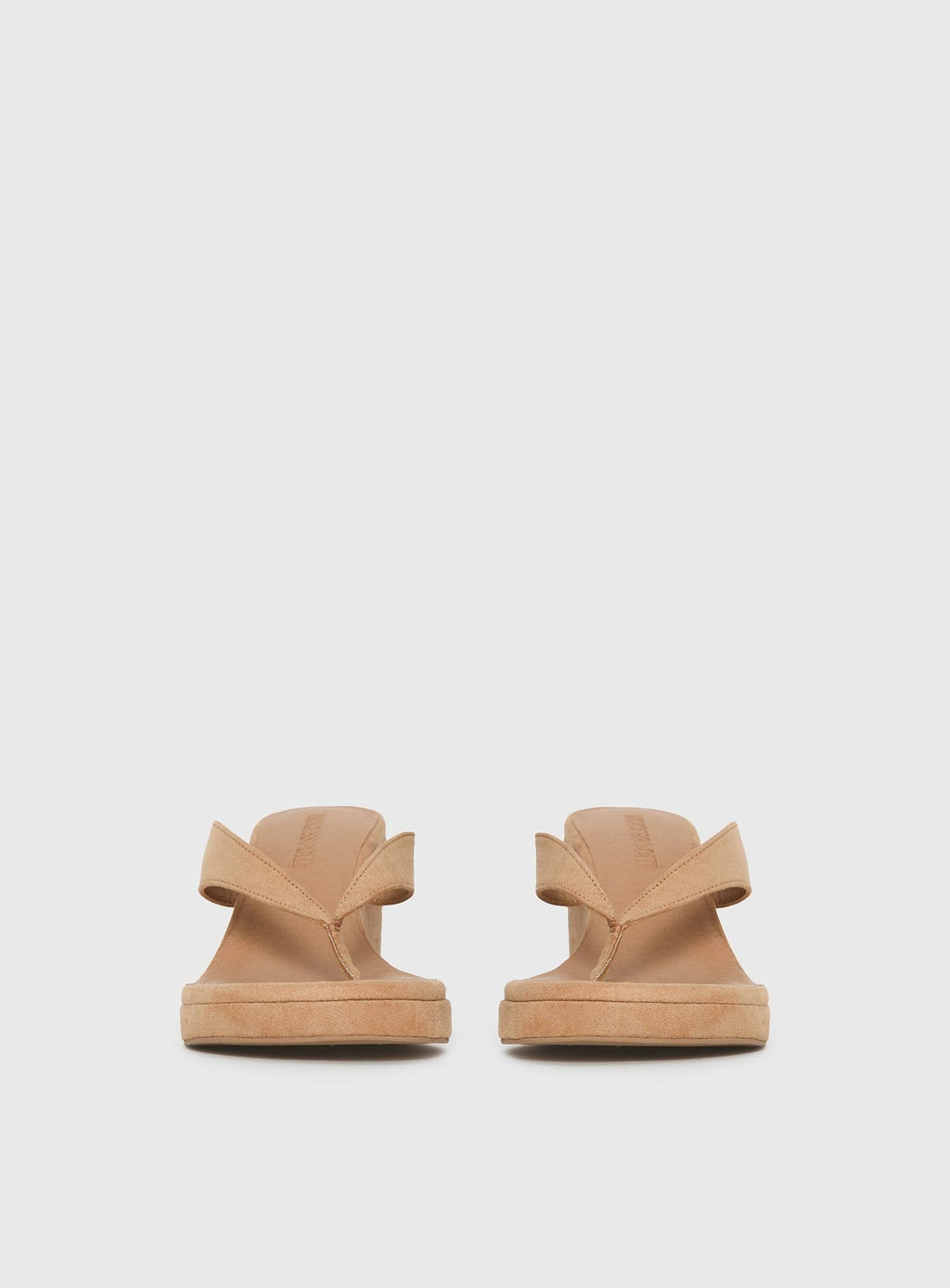 Kamiko Wedged Heels Tan Faux Suede
