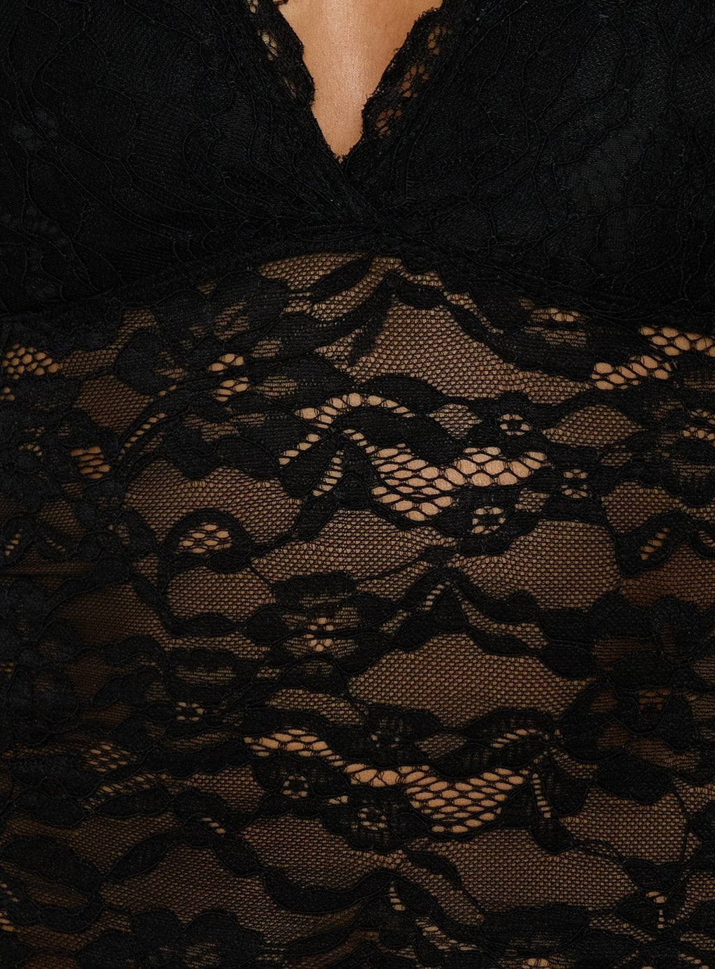 Sloen Lace Halter Top Black