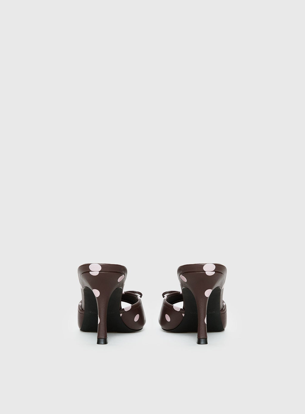 Etiquette Peep Toe Heels Brown / Pink Polka