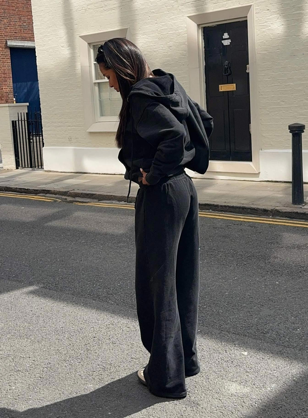 All Day Oversized Hoodie Washed Black