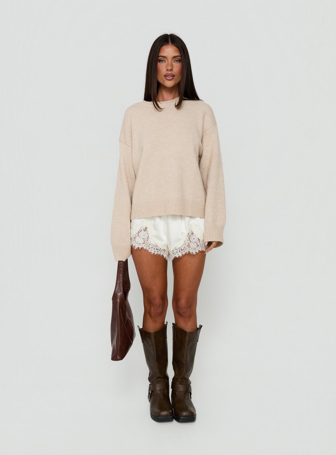 Elida Boxy Wide Sleeve Jumper Cream