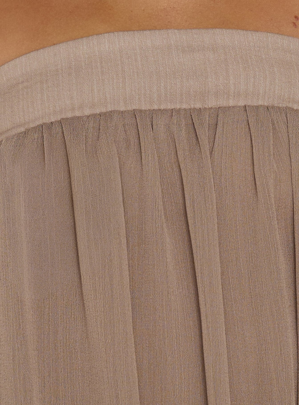 We Belong Together Strapless Blouson Mini Dress Mushroom