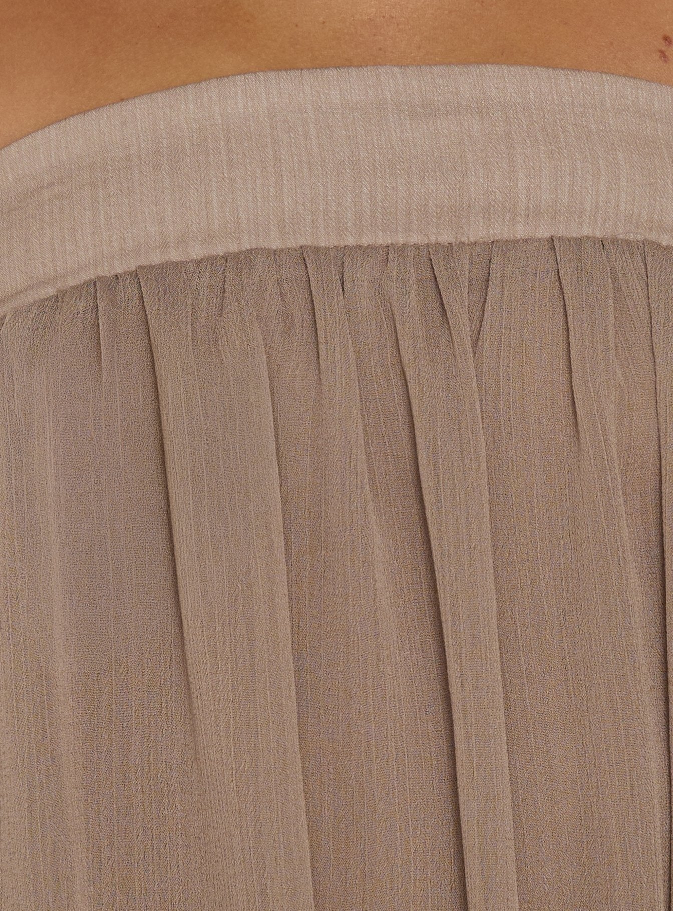We Belong Together Strapless Blouson Mini Dress Mushroom