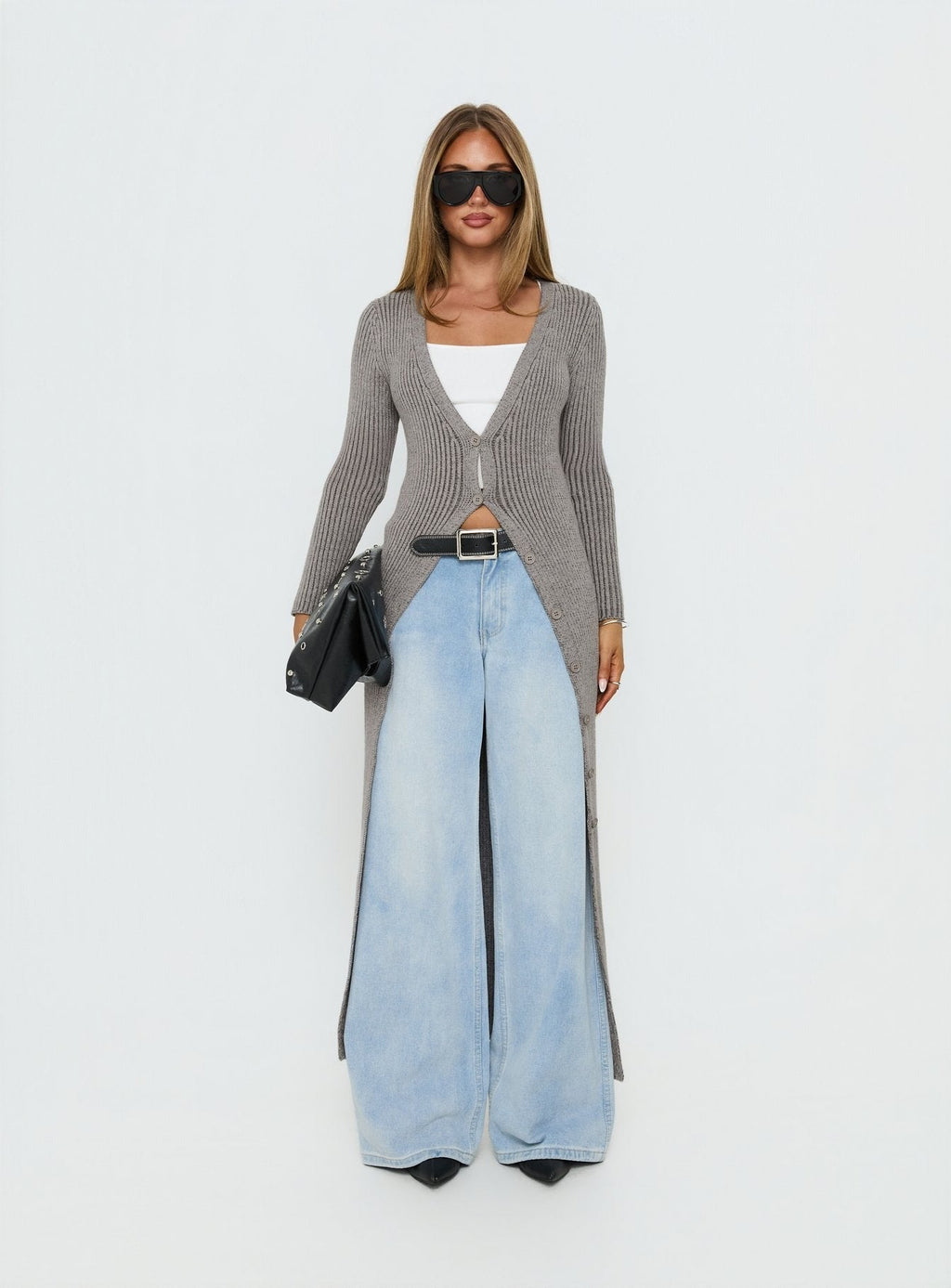 Early Nights Longline Cardigan Grey