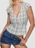 Indulgence Corset Top Multi Check