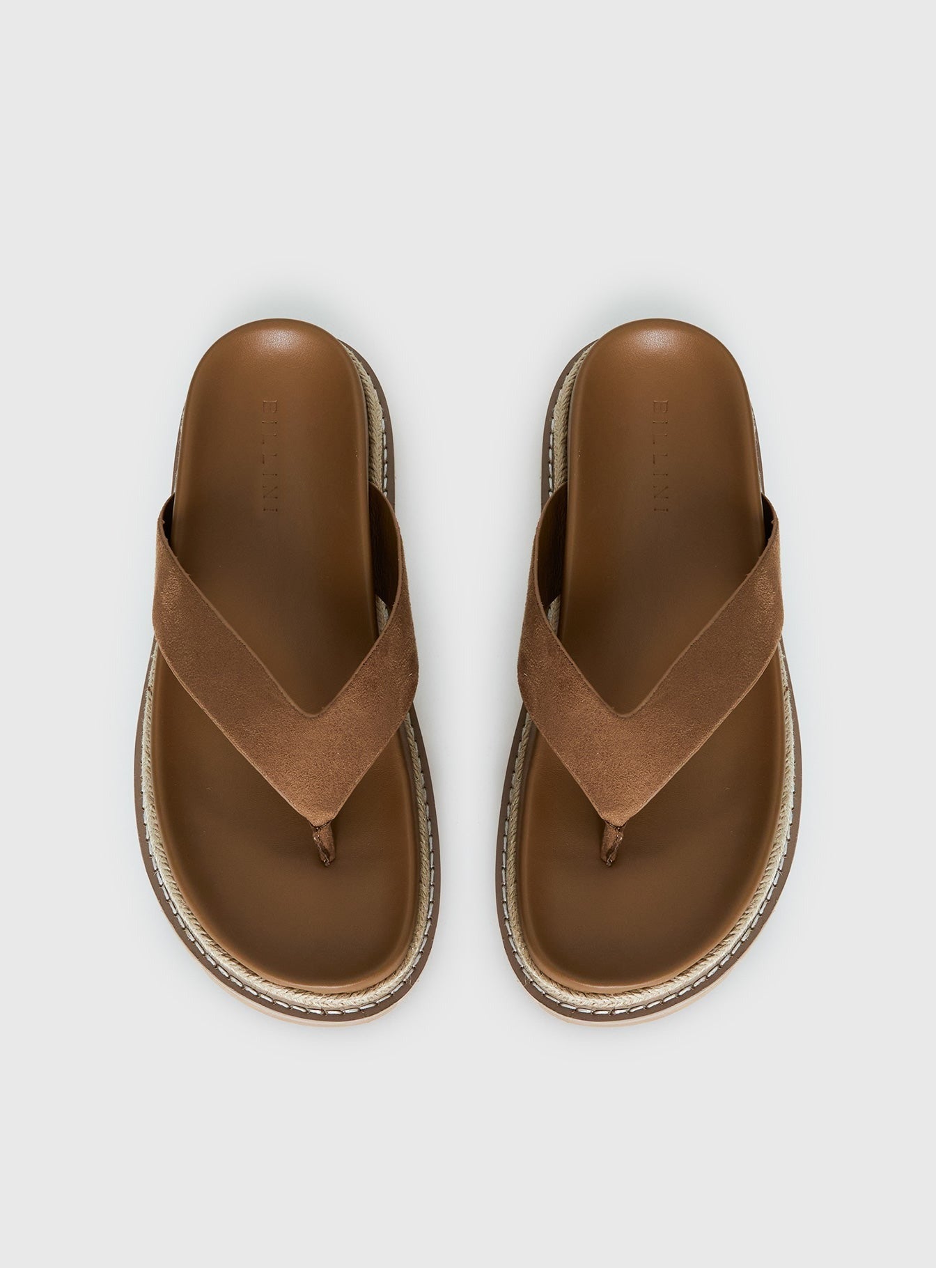 Billini Arley Faux Suede Thong Sandals Sandstone