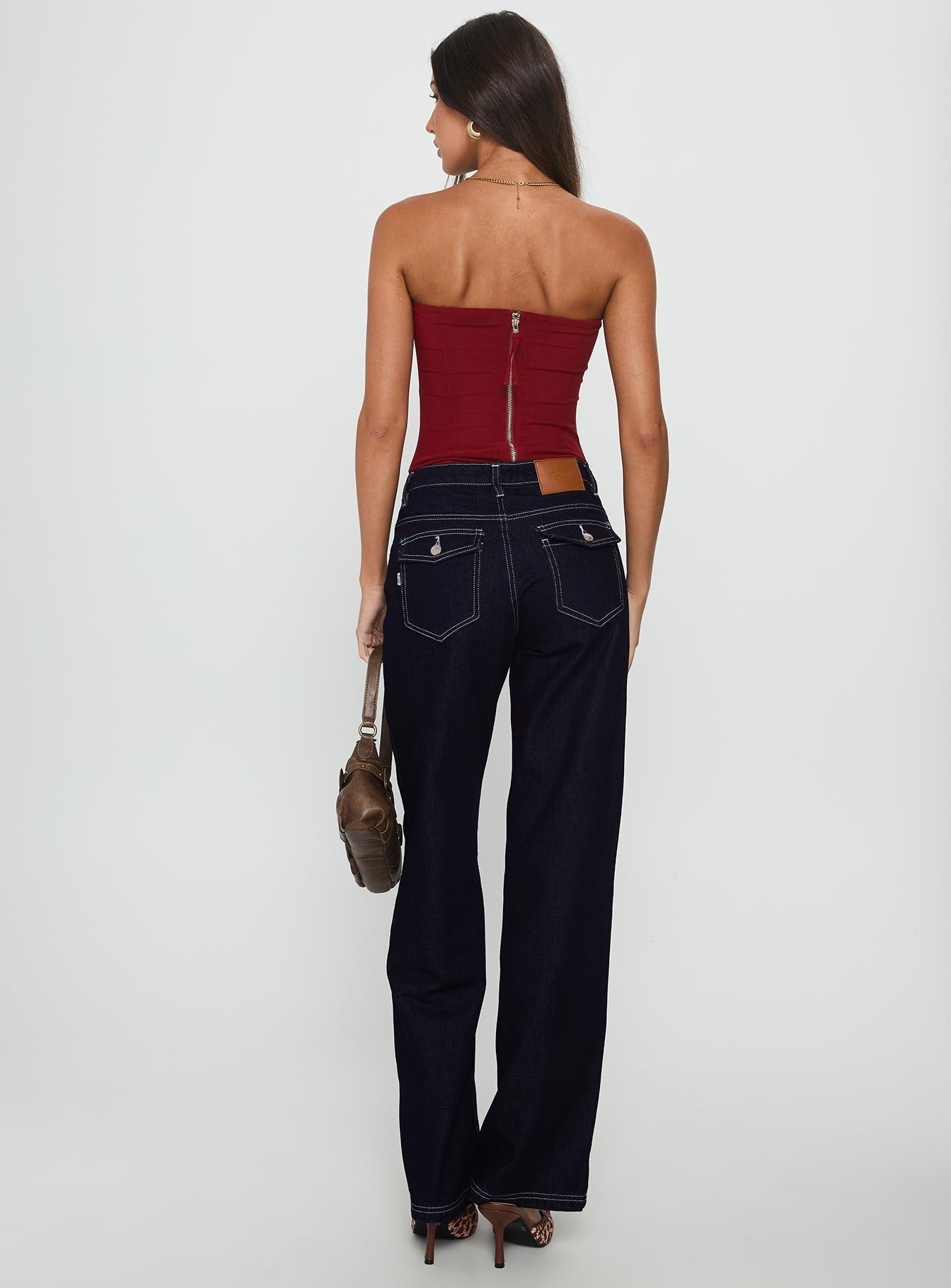Everlong Mid Rise Straight Leg Jeans Indigo Wash