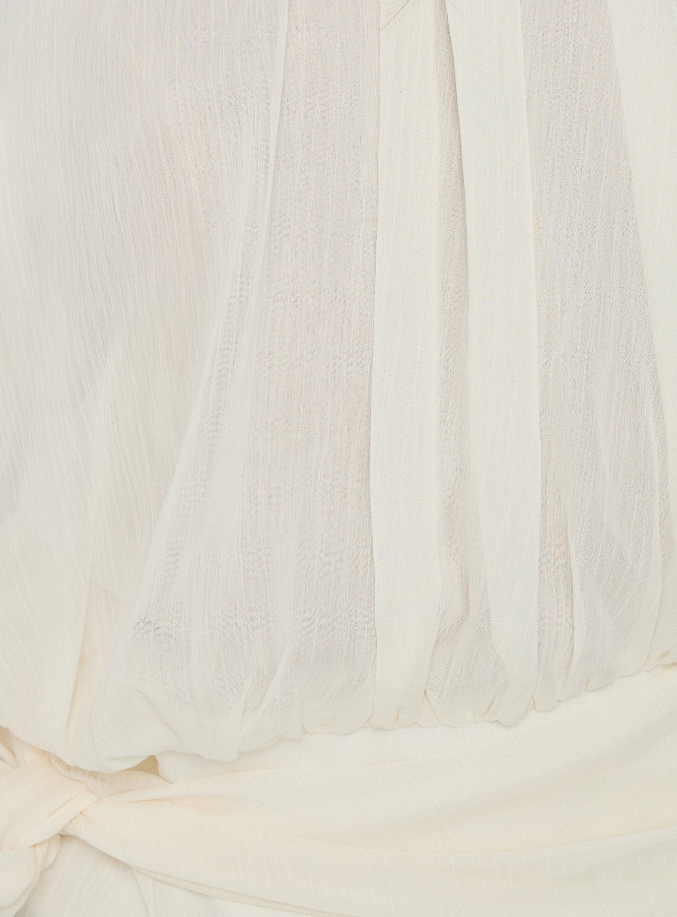 Faythe High Neck Tie Top Cream