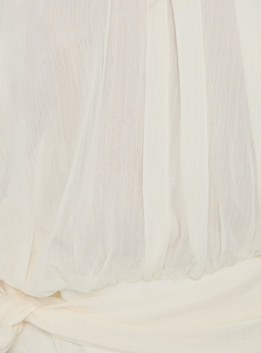 Faythe High Neck Tie Top Cream