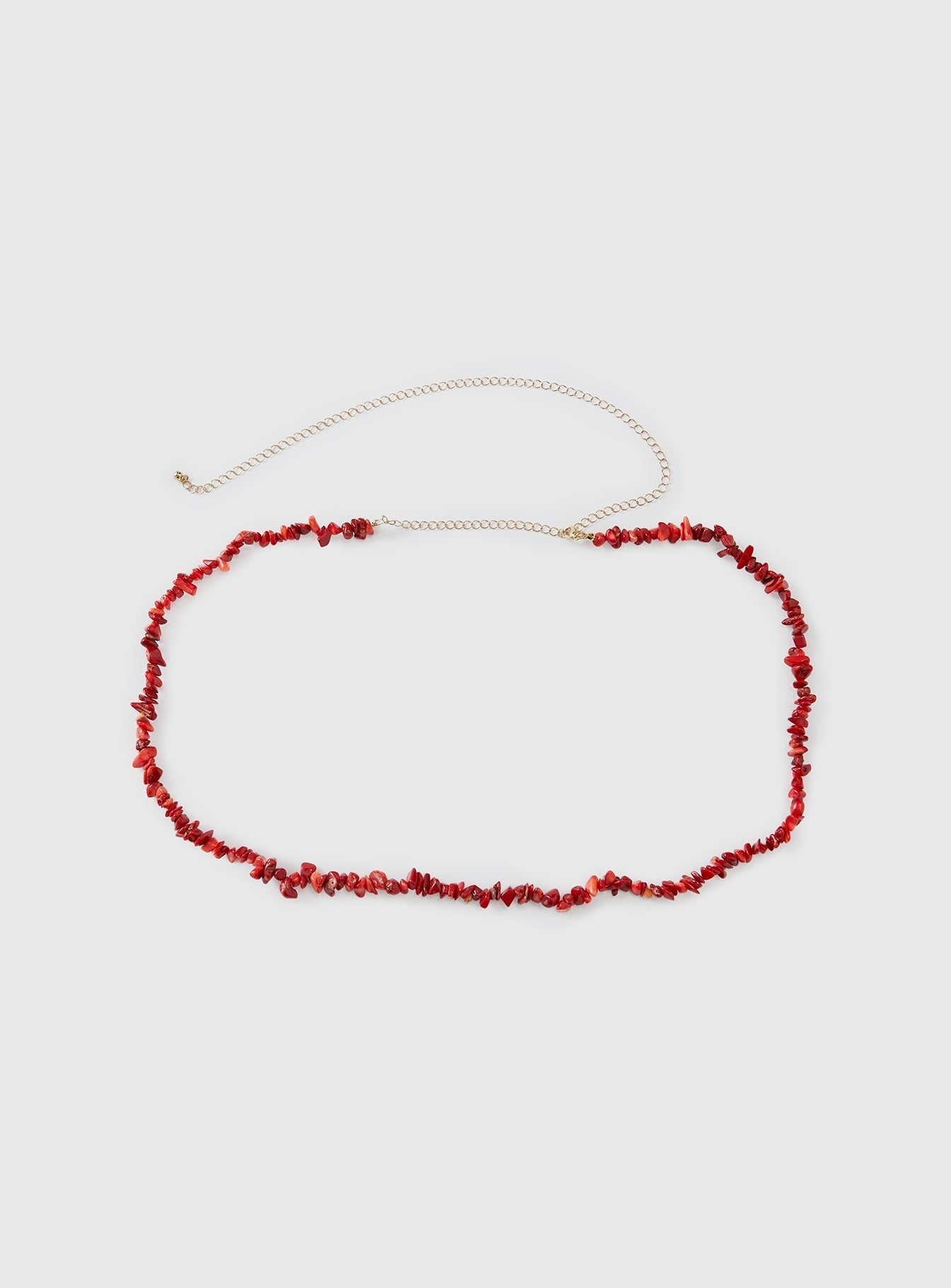 The Vice Beaded Belt Red