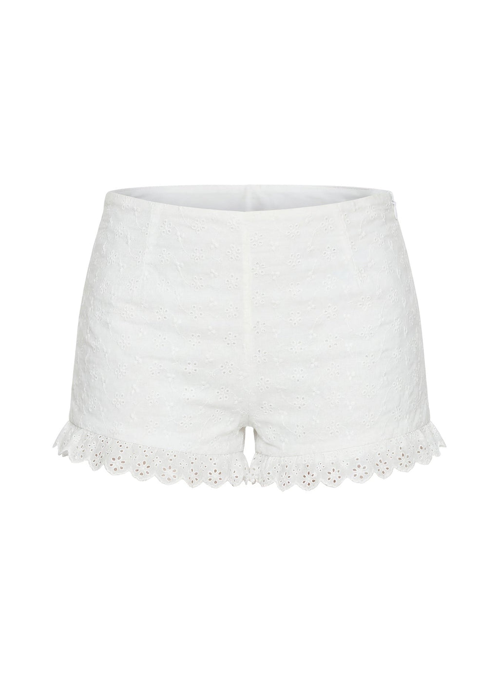 Caily Frill Shorts White