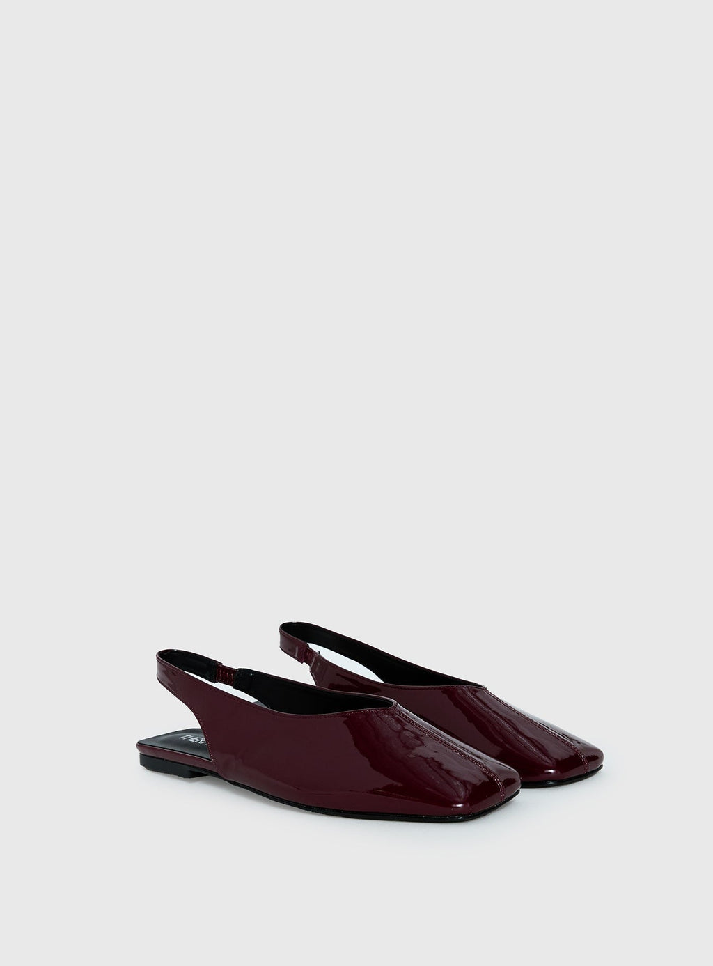 Therapy Graze Patent Square Toe Flats Red