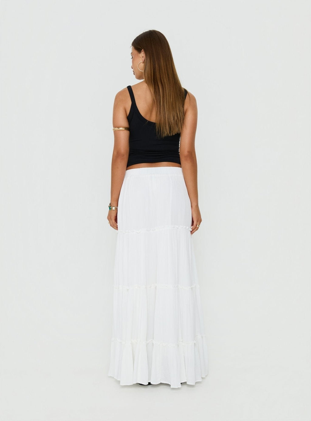 Miriah Maxi Skirt White Petite