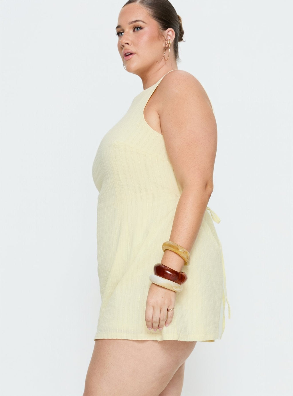 Yumiko Romper Yellow Curve