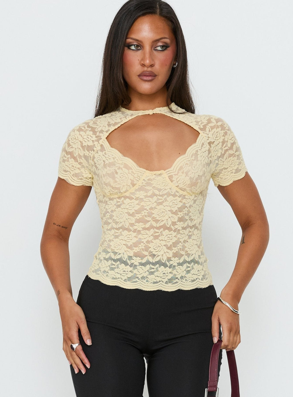 Giallo Lace Top Butter