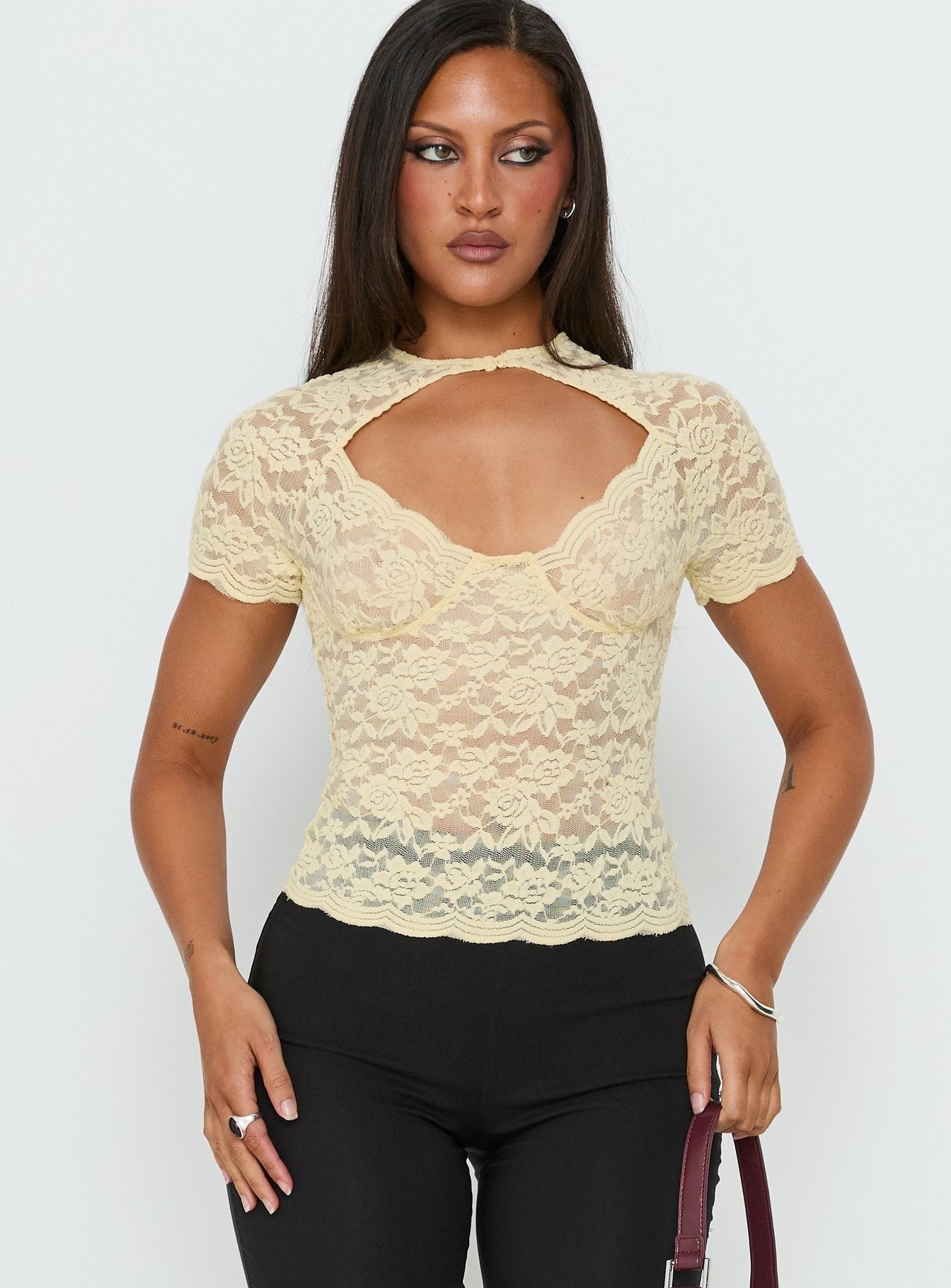 Giallo Lace Top Butter