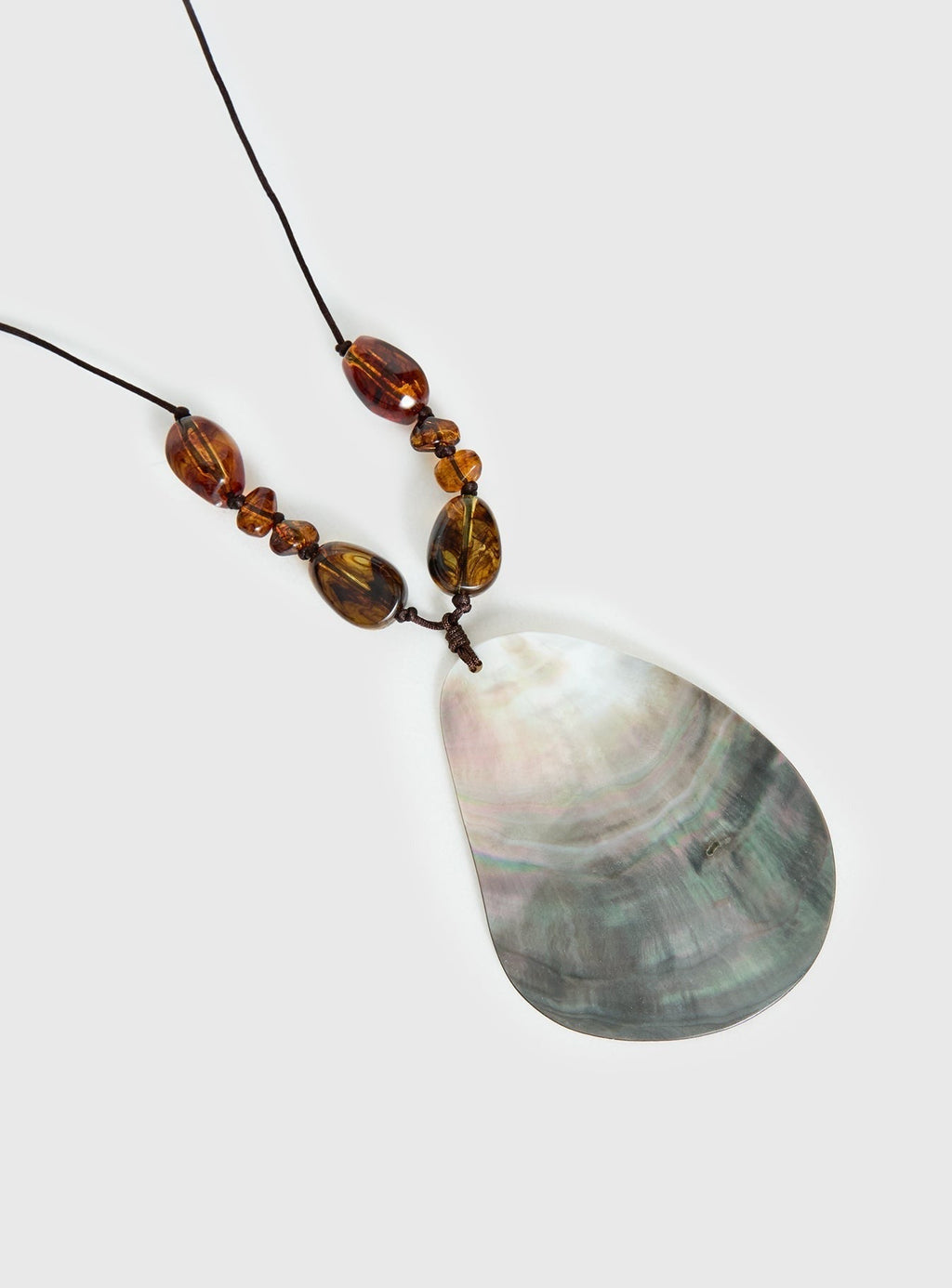 Caught Up Shell Pendant Necklace Multi