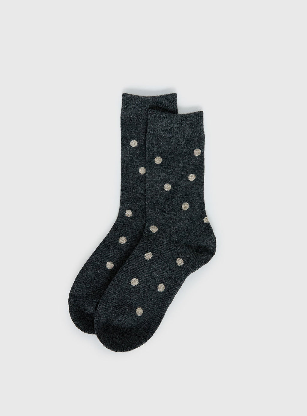 Safire Socks Grey / Beige Polka Dot