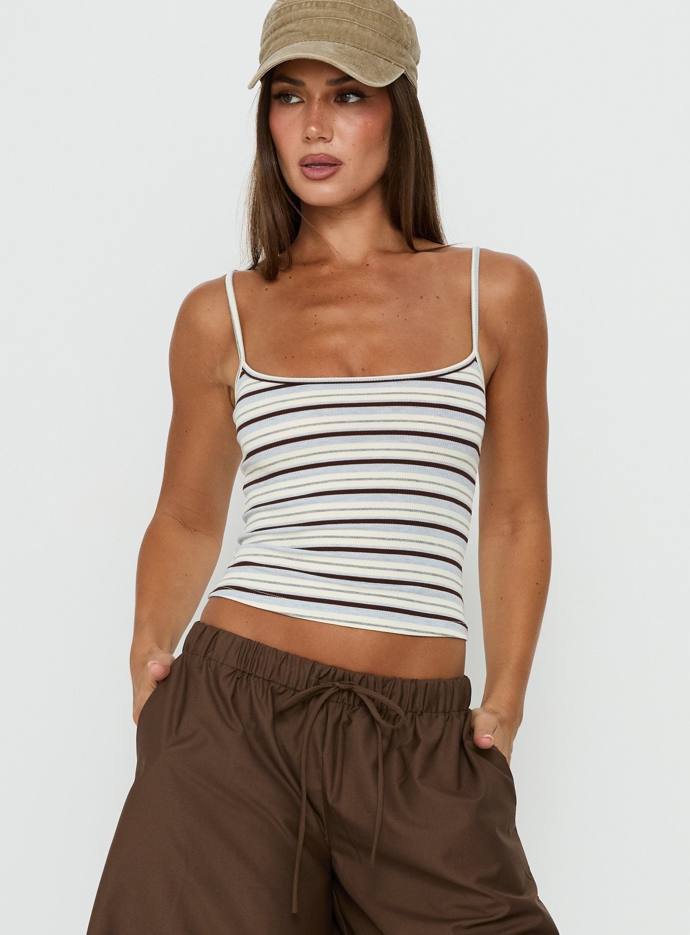 Elzie Knit Cami Tank Multi Stripe
