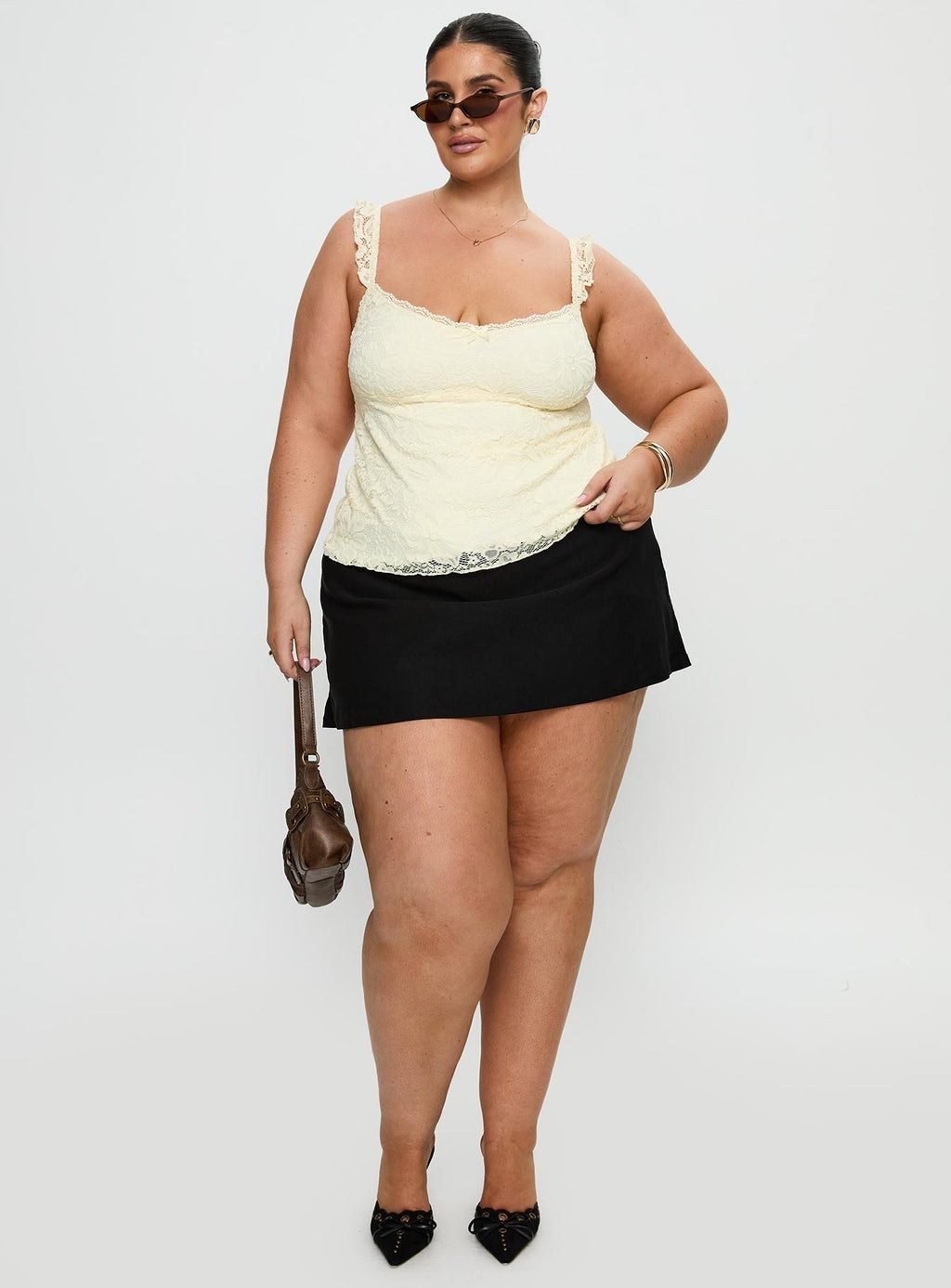Madaleine Lace Top Cream Curve