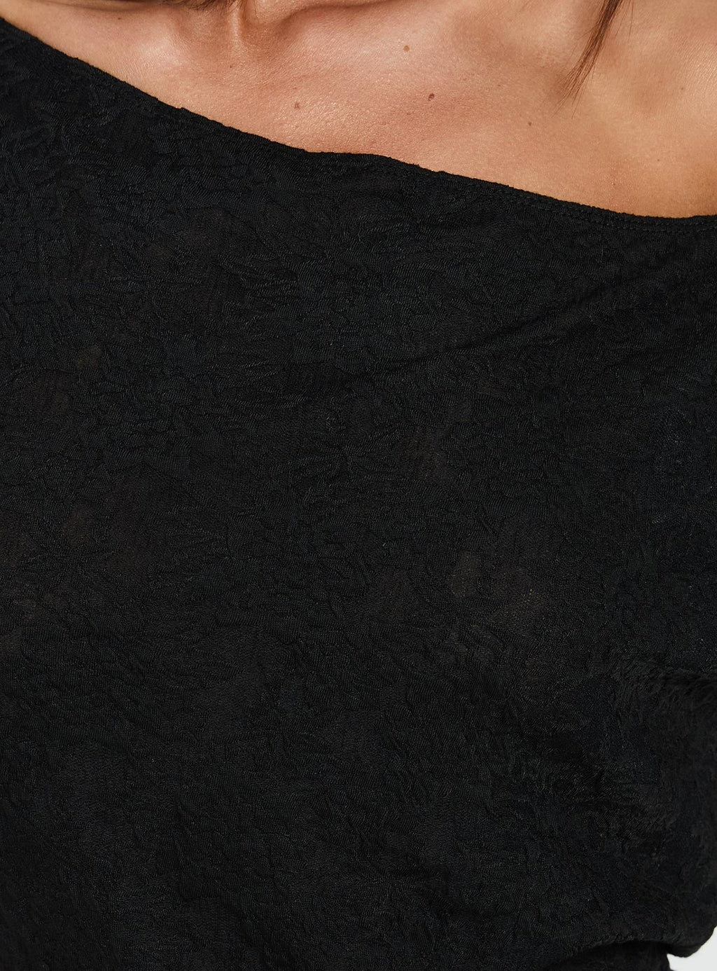 Orvielle Lace Off Shoulder Top Black